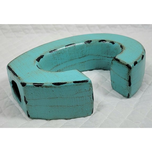 Apropos Home Collection Letter C Rustic Turquoise Desk Wall Home Office Décor - Picture 5 of 16